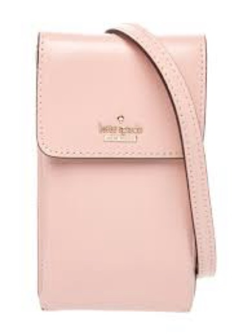 Kate Spade New York Pink Pebbled Leather Phone Crossbody Bag